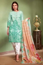 Gul Ahmed Unstitched Cambric Printed Shirt & Dupatta TCN-18 B - Image 3