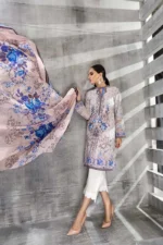 Gul Ahmed Unstitched Cambric Printed Shirt & Dupatta TCN-22 A - Image 3