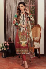 Gul Ahmed Unstitched Cambric Printed Shirt & Dupatta TCN-22006