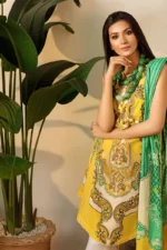 Gul Ahmed Unstitched Cambric Printed Shirt & Dupatta TCN-43 B - Image 3