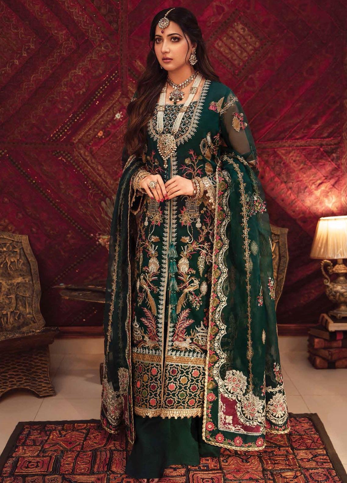 sajni-by-gisele-luxury-collection-2022-rukhsar-_1_ Gisele Sajni Wedding Collection Unstitched 3pc Suit D-05 RANI JEE - Image 1