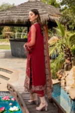 Charizma 3Pc Organza Embroidered Luxury Collection DD-03 - Image 2