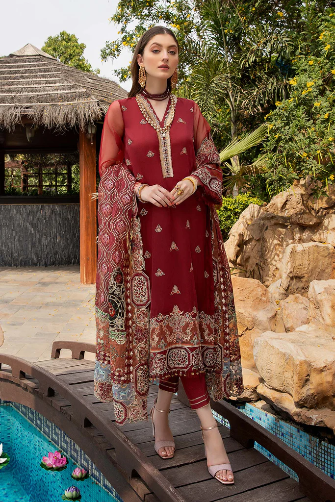 CHARIZMA DD-03 Charizma 3Pc Organza Embroidered Luxury Collection DD-03 - Image 1