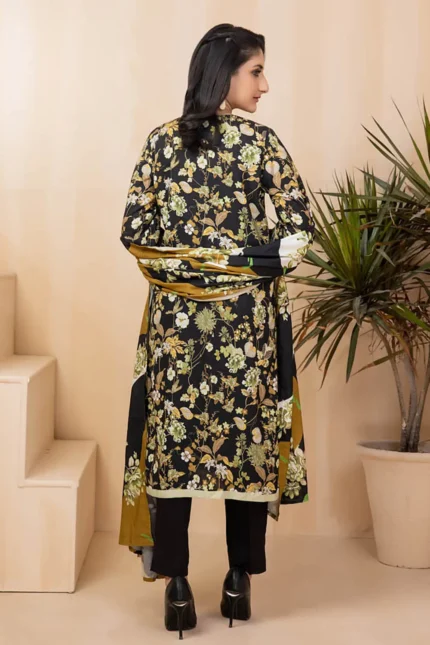 Gul Ahmed 3PC Unstitched Digital Printed Linen Suit LT-22018