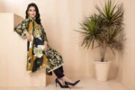Gul Ahmed 3PC Unstitched Digital Printed Linen Suit LT-22018