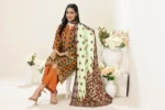 Gul Ahmed 3PC Unstitched Digital Printed Linen Suit LT-22036 A
