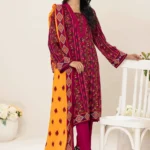 Gul Ahmed 3PC Unstitched Digital Printed Linen Suit LT-22036 B