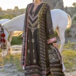 Gul Ahmed 3PC Twill Linen Unstitched Embroidered Suit LT-22003
