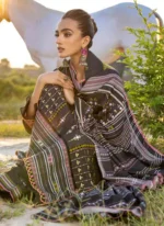 Gul Ahmed 3PC Twill Linen Unstitched Embroidered Suit LT-22003