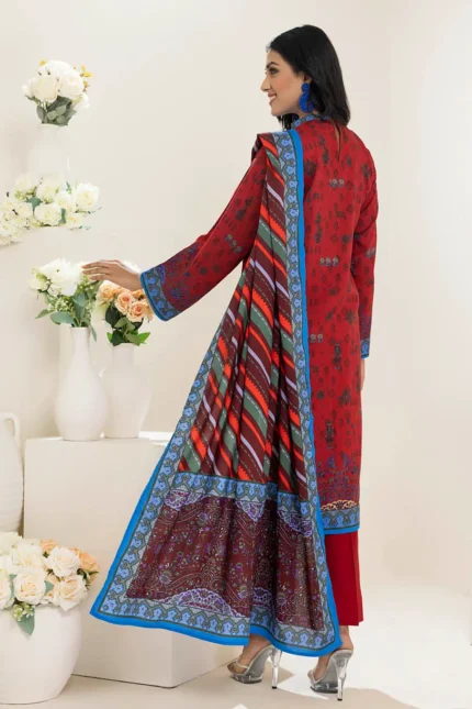 Gul Ahmed 3PC Linen Unstitched Printed Suit LT-22037 A