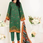 Gul Ahmed 3PC Linen Unstitched Printed Suit LT-22037 B
