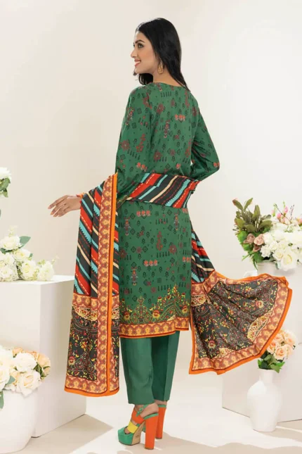 Gul Ahmed 3PC Linen Unstitched Printed Suit LT-22037 B