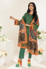 Gul Ahmed 3PC Linen Unstitched Printed Suit LT-22037 B