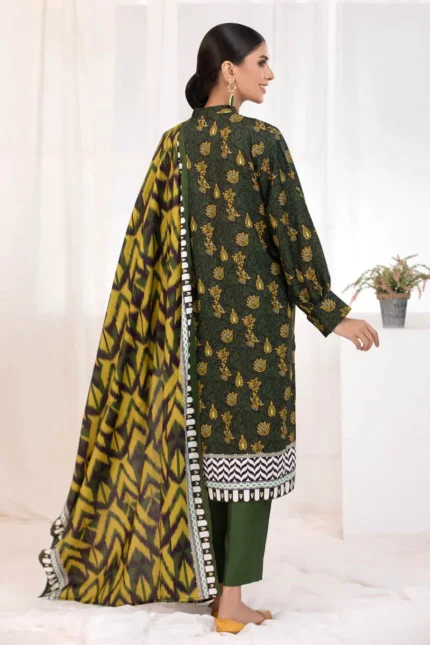Gul Ahmed 3PC Linen Unstitched Printed Suit LT-22040 B
