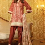 Alkaram Printed Khaddar 3 Piece Suit FW-04.1-Maroon