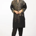 AlKaram 1Pc Jacquard Shirt MS-45 Black