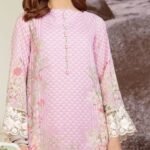 AlKaram 1Pc Cambric Embroidered Shirt MS 37 Pink