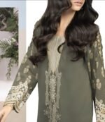 AlKaram 2Pc Printed Lawn Suit SS 38.1 Grey