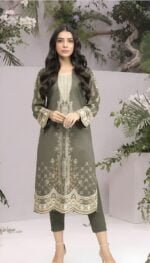 AlKaram 2Pc Printed Lawn Suit SS 38.1 Grey