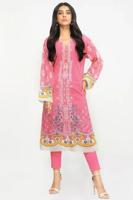 AlKaram 2Pc Printed Lawn Suit SS 38.1 Pink