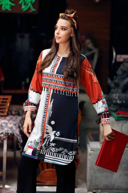 Gul Ahmed Unstitched 1PC Printed Cambric Shirt SCN-101