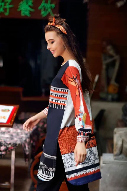 Gul Ahmed Unstitched 1PC Printed Cambric Shirt SCN-101