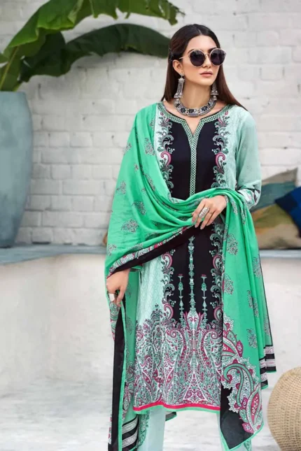 Gul Ahmed 3PC Unstitched Cotton Embroidered Suit CBE-94