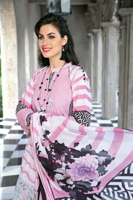 Gul Ahmed 3PC Unstitched Cotton Printed Suit CBN-55 B