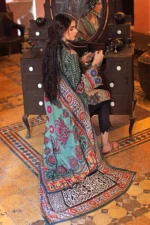 Gul Ahmed 3PC Unstitched Linen Dupatta Khaddar Printed Suit PVS-12001 A