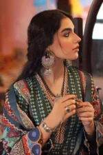 Gul Ahmed 3PC Unstitched Linen Dupatta Khaddar Printed Suit PVS-12001 A