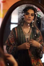 Gul Ahmed 3PC Unstitched Linen Dupatta Khaddar Printed Suit PVS-12001 A