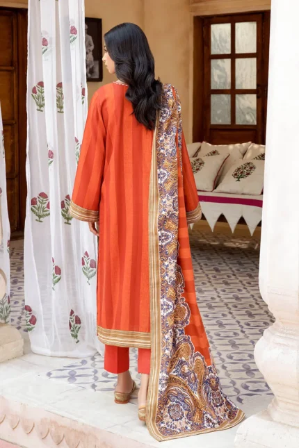 Gul Ahmed 3PC Unstitched Printed Khaddar Suit WR-22008