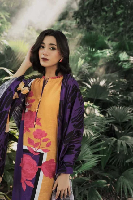 Gul Ahmed 3PC Unstitched Printed Khaddar Suit WR-22014