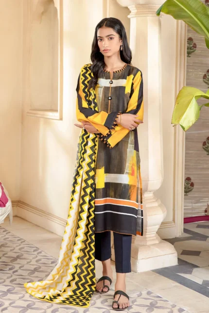 Gul Ahmed 3PC Unstitched Printed Khaddar Suit WR-22016