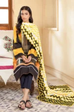 Gul Ahmed 3PC Unstitched Printed Khaddar Suit WR-22016