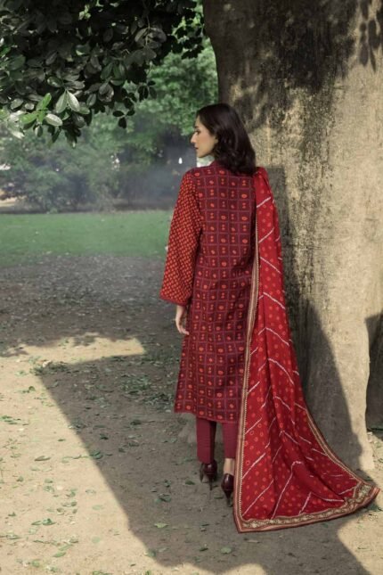 Gul Ahmed 3PC Unstitched Printed Khaddar Suit WR-22034