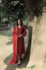 Gul Ahmed 3PC Unstitched Printed Khaddar Suit WR-22034 - Image 3