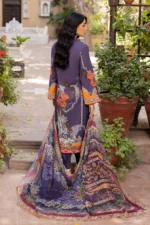 Gul Ahmed 3PC Printed Khaddar Unstitched Suit With Chiffon Dupatta WRF-22004