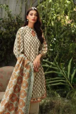 Gul Ahmed 3PC Unstitched Digital Printed Karandi Shawl Suit AY-12027 B