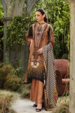 Gul Ahmed 3PC Unstitched Embroidered Shirt & Digital Printed Karandi Shawl Suit AY-12032