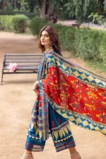 Gul Ahmed 3PC Khaddar Unstitched Printed Suit K-22039 B