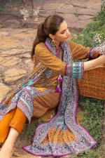 Gul Ahmed 3PC Khaddar Unstitched Printed Suit K-22059 B