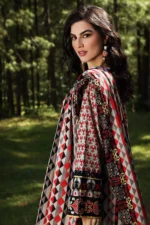 Gul Ahmed 2PC Unstitched Embroidered Khaddar Suit with Printed Khaddar Dupatta TK-12006 - Image 2