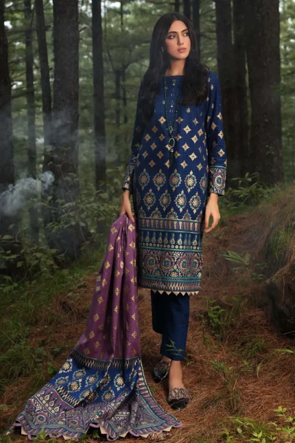 Gul Ahmed 2PC Unstitched Digital Printed Khaddar Suit TK-12014 B
