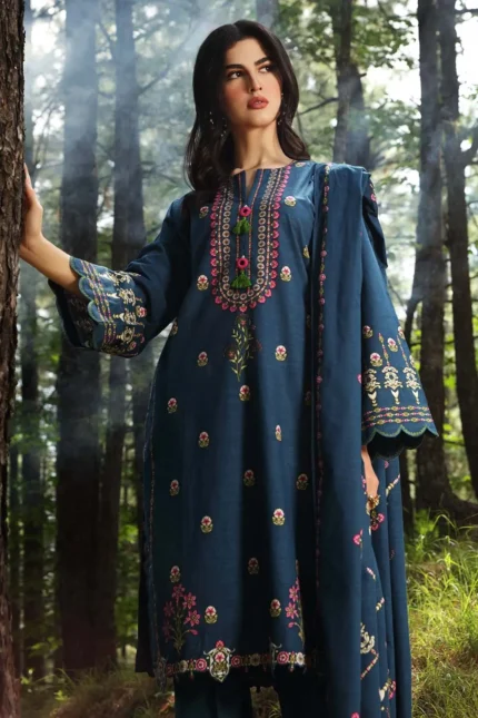Gul Ahmed 2PC Unstitched Digital Printed Khaddar Suit TK-12008 A