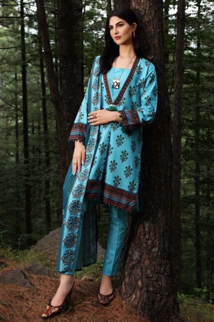 Gul Ahmed 2PC Unstitched Digital Printed Khaddar Suit TK-12010 A