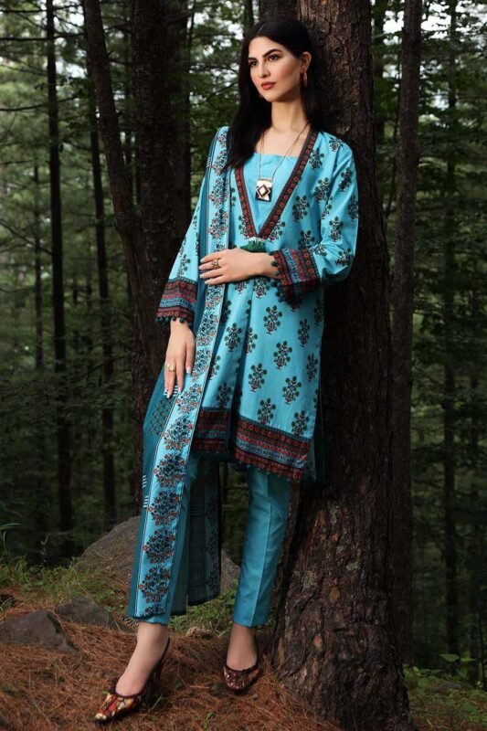 Gul Ahmed 2PC Unstitched Digital Printed Khaddar Suit TK-12010 A