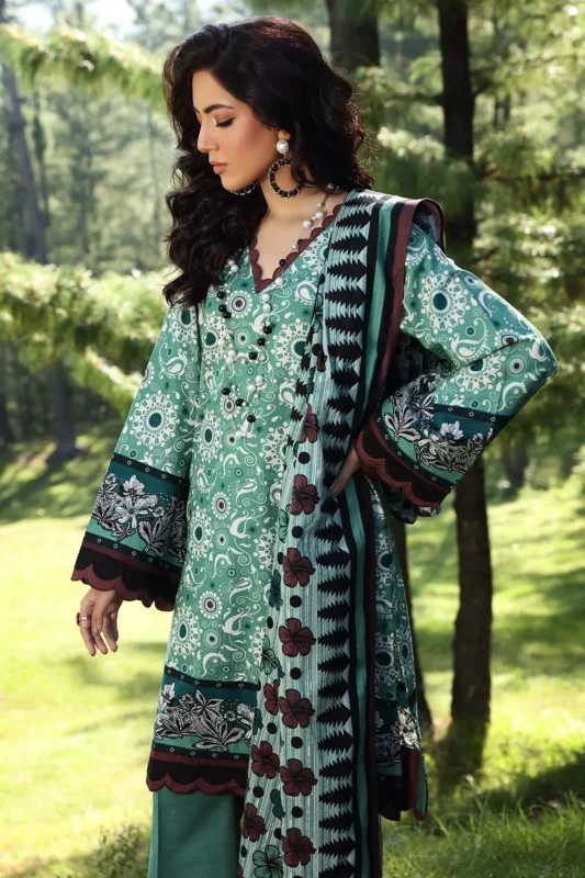 Gul Ahmed 2PC Unstitched Digital Printed Khaddar Suit TK-12013 A