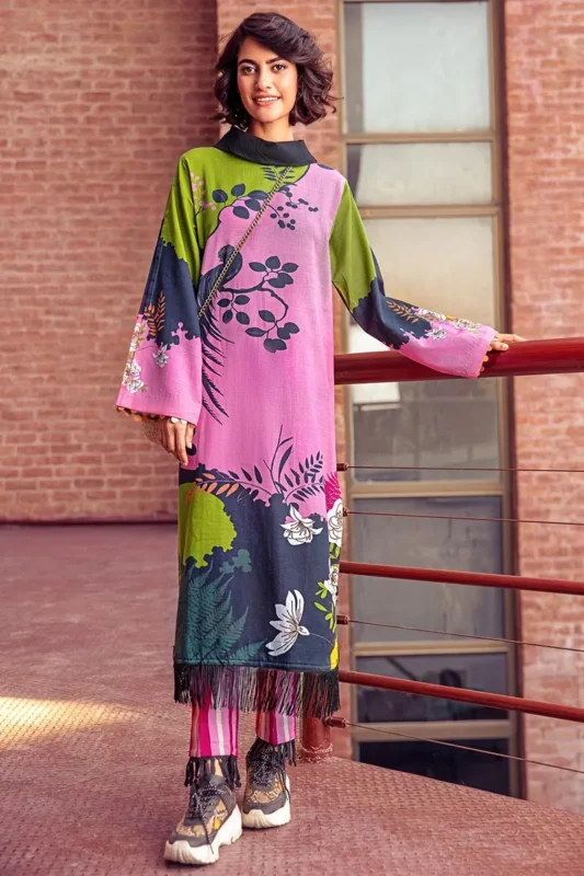 Gul Ahmed 2PC Unstitched Digital Printed Khaddar Suit TK-29