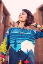 Gul Ahmed 2PC Unstitched Digital Printed Khaddar Suit TK-30